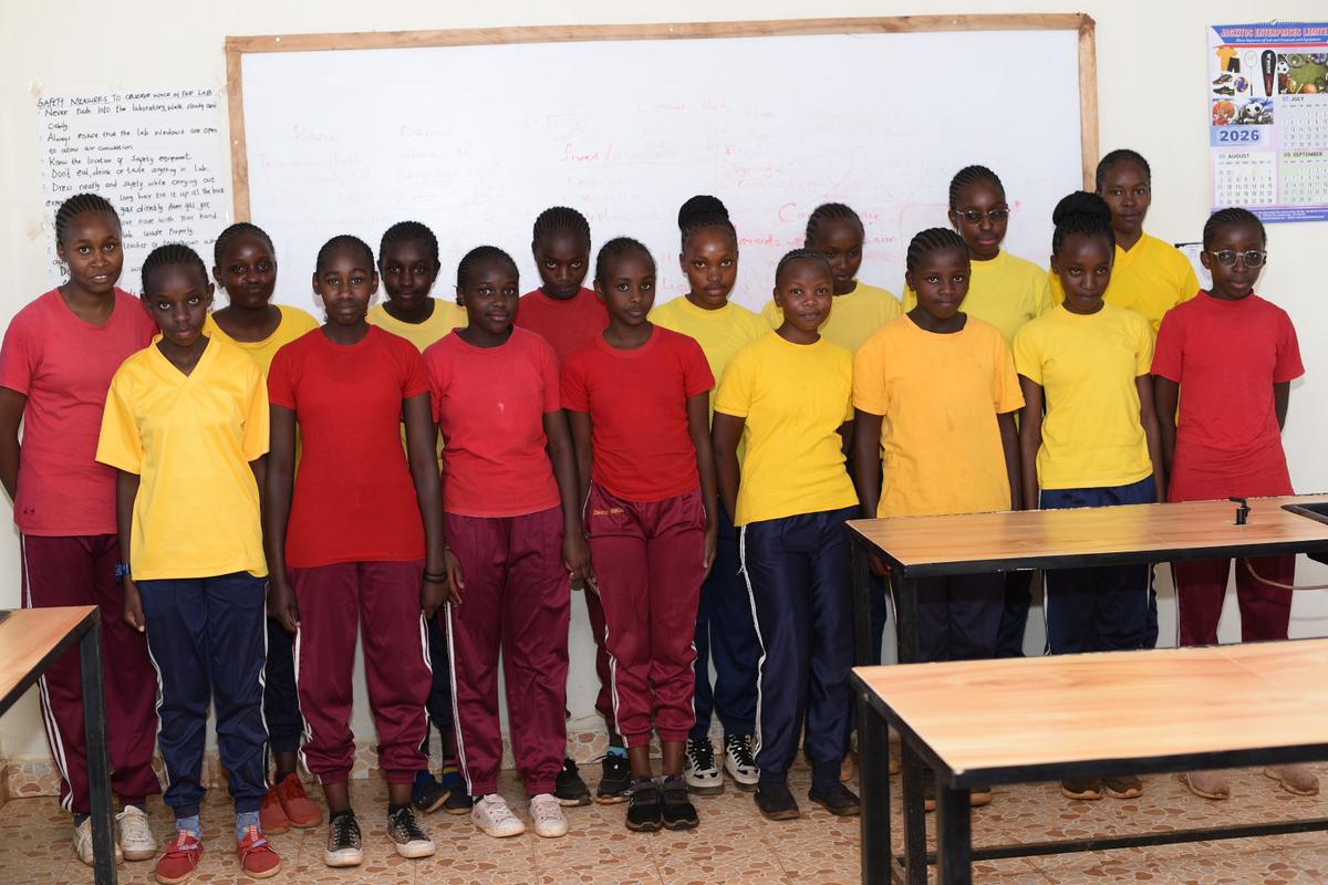 A group of learners from one of the school's co-curricular groups.